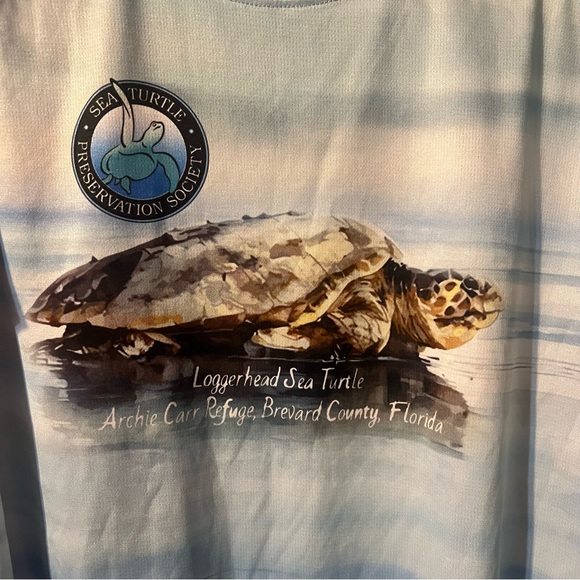 Leslie Jordan Sea Turtle Preservation Society Graphic T-Shirt 100% Poly Perfor.. - Picture 6 of 6